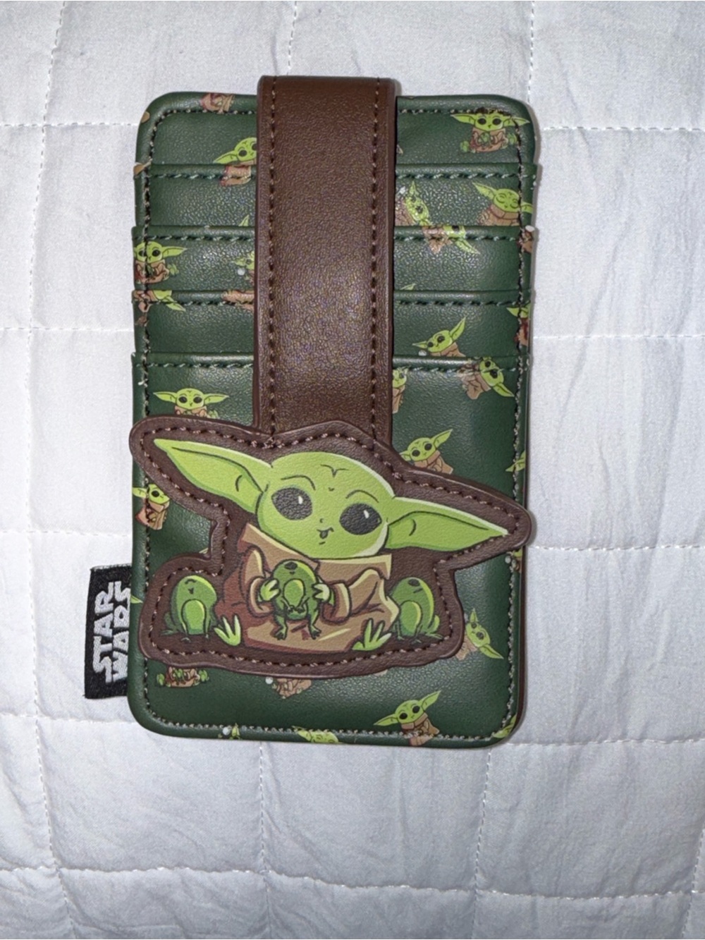 Loungefly Star Wars Grogu Holding Frog Card Holder Wallet